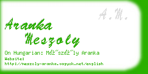 aranka meszoly business card